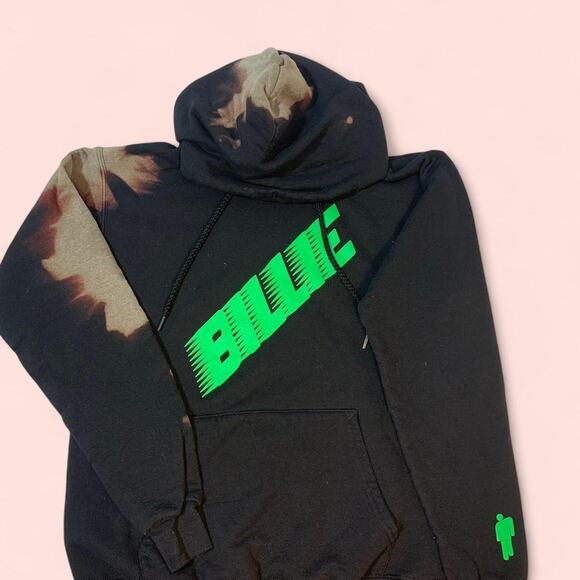 Billie Eilish World Tour Hoodie with Acid Wash Design size small - Picture 1 of 4